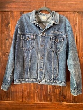 Vintage Men's UFO Denim Jacket Labeled RCA/A&M/Arista SzL